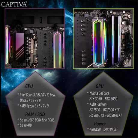 EAN 4046373986646 - CAPTIVA 98664 PCs/estación de trabajo AMD Ryzen™ 7 7800X3D 32 GB DDR5-SDRAM 1 TB SSD imagen 7