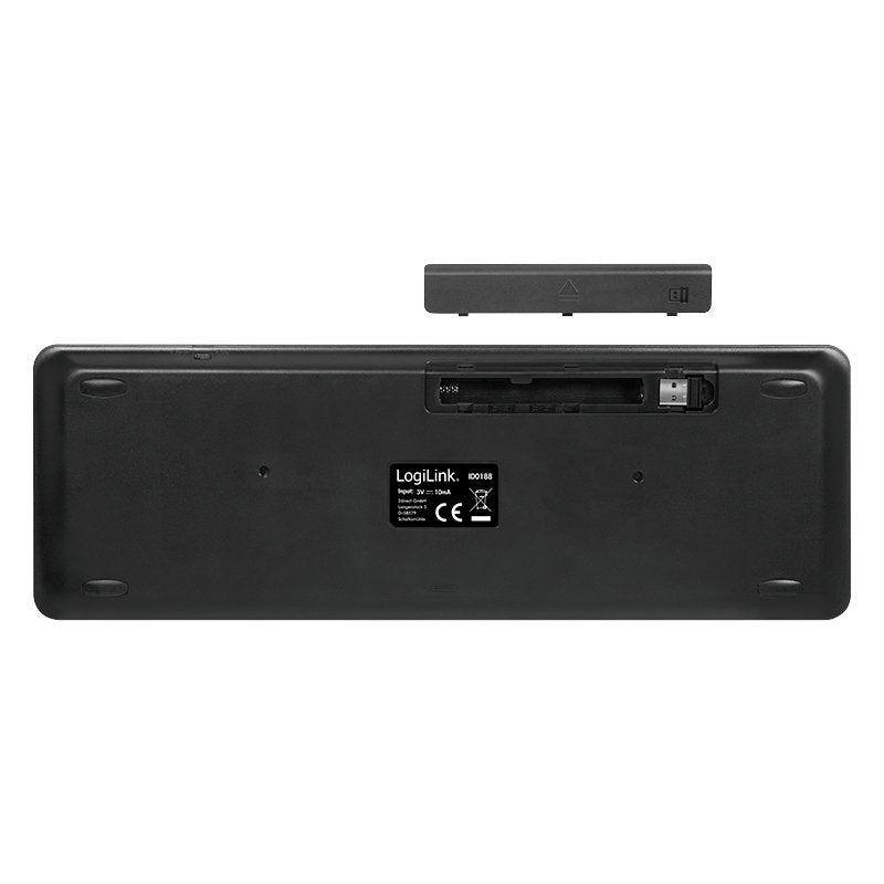 Teclado Aleman Logilink Id0188 Rf Inalámbrico Touchpad Qwertz Negro