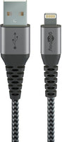 EAN 4040849492693 - Goobay 49269 cable de conector Lightning 2 m Negro, Gris imagen 1