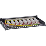 Inline® Patch Panel Cat.6a 0.5u 8-Port, For Table/Wall/Rail, With Dust Projoection, Negro