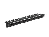 Lanberg Patch Panel 24 Port 1u 19" Cat.5e Utp With Cable Organizer Black