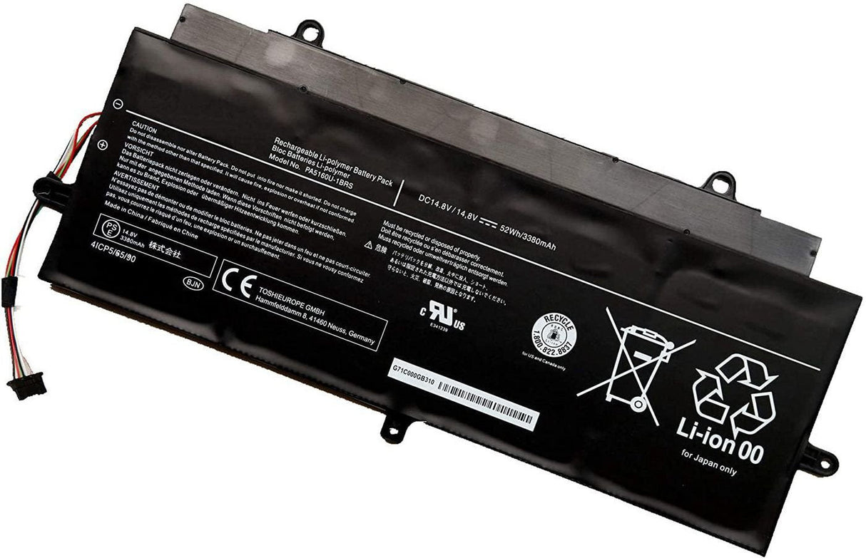 Laptop Battery For Toshiba  48.84wh Li-Pol 14.8v 3300mah