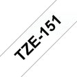 EAN 0012502625636 - Brother TZE-151 cinta para impresora de etiquetas Negro sobre transparente imagen 1