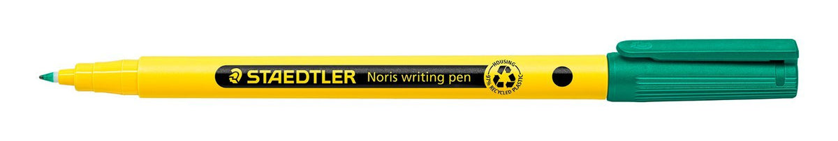 Staedtler Noris - Fineliner - Verde - Tinta A Base De Agua - 0.6 Mm - Fein (Paquete De 10)