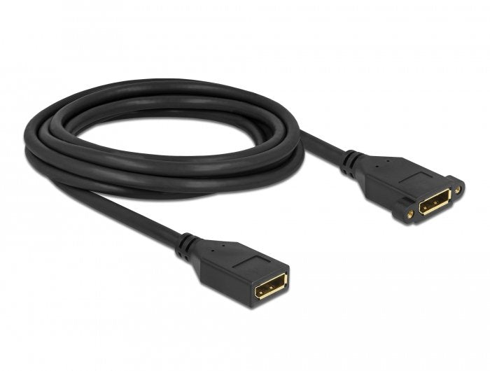 Delock Displayport 1.2 Cable Hembra A Hembra Para Instalación 4k 60 Hz 3 M