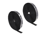Strapazierfähiges Klettband Selbstklebend Mit Haft- Und Flauschband L 15 M X B 25 Mm Schwarz