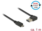 Delock 85165 Cable Usb 1 M Usb 2.0 Usb A Micro-Usb B Negro Negro, 1 M, Usb A, Micro-Usb B, Usb 2.0, Negro