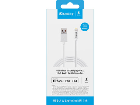 EAN 5705730440755 - Sandberg 440-75 cable de conector Lightning Blanco imagen 2