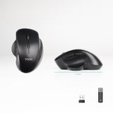 Ratón Ergonómico Inalámbrico Tooq Tqmwg-1105-B Hasta 1600 Dpi