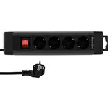 Rev Steckdosenleiste 4-Fach 1,9m Supraline M. Schalter Anthrazit