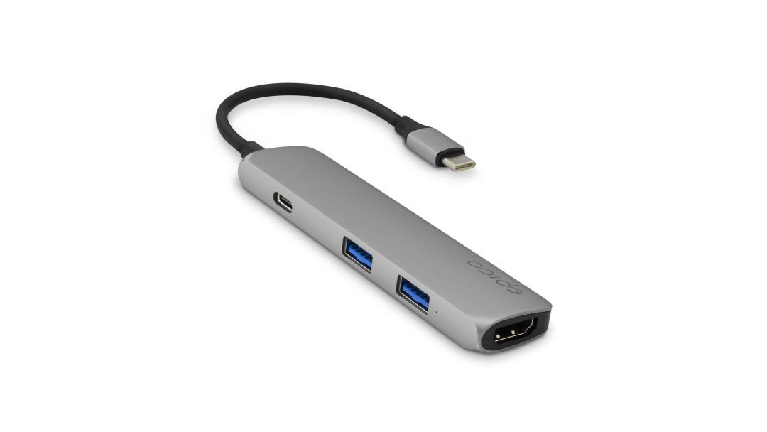 Epico Hub Usb-C A 4k Hdmi  2usb-A  Usb-C - Gris Espacial