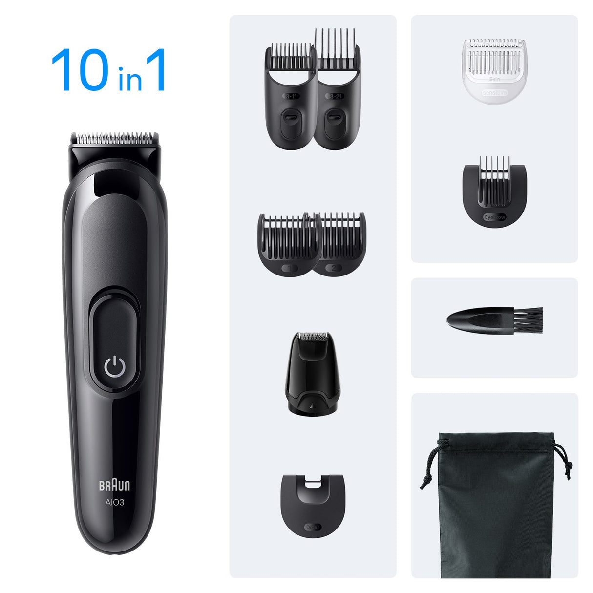 EAN 8700216429511 - Braun AIO3560 cortadora de pelo y maquinilla Negro 14 Níquel-metal hidruro (NiMH) imagen 2