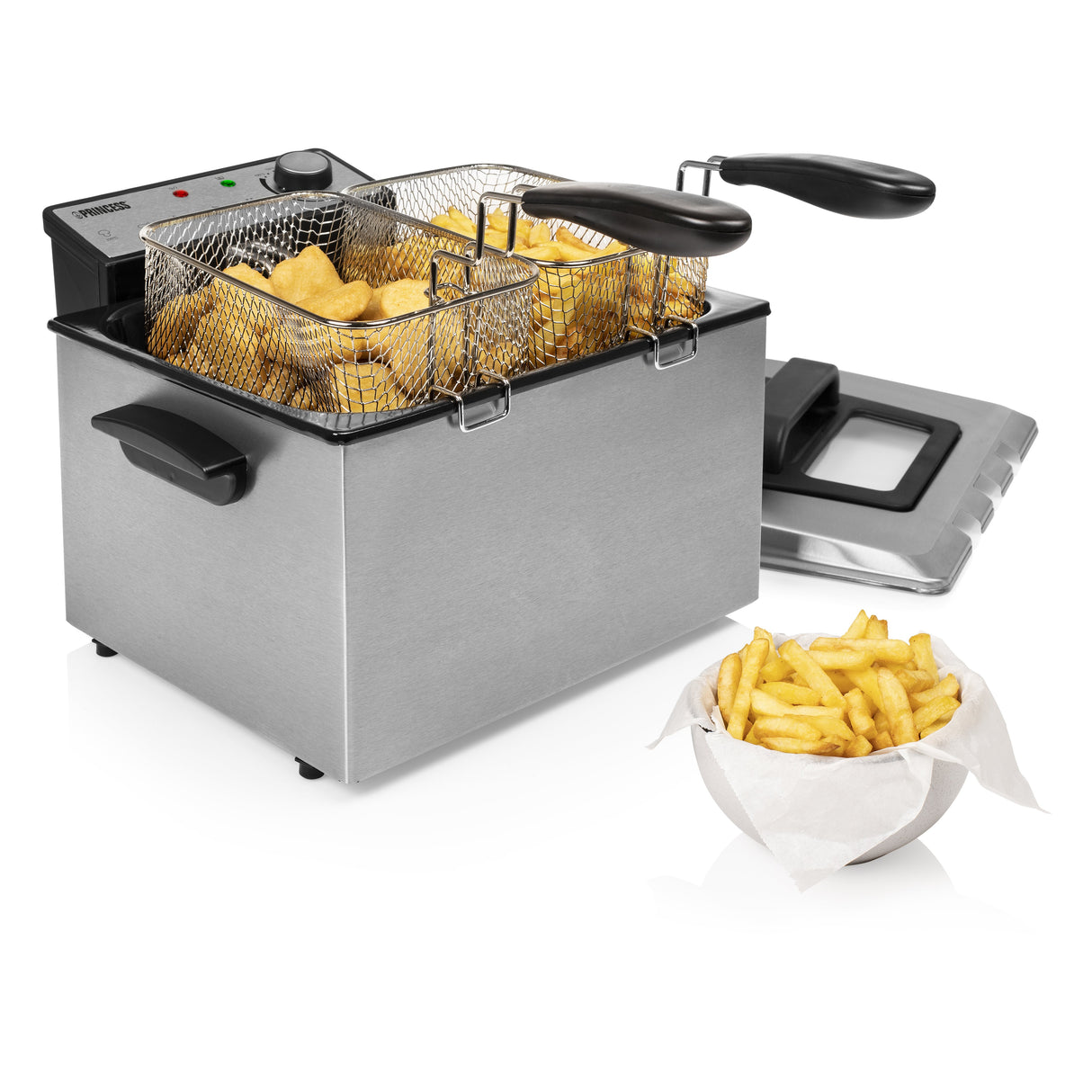 EAN 8713016085702 - Princess 185000 Doble 5 L Independiente 3270 W Negro, Acero inoxidable imagen 14