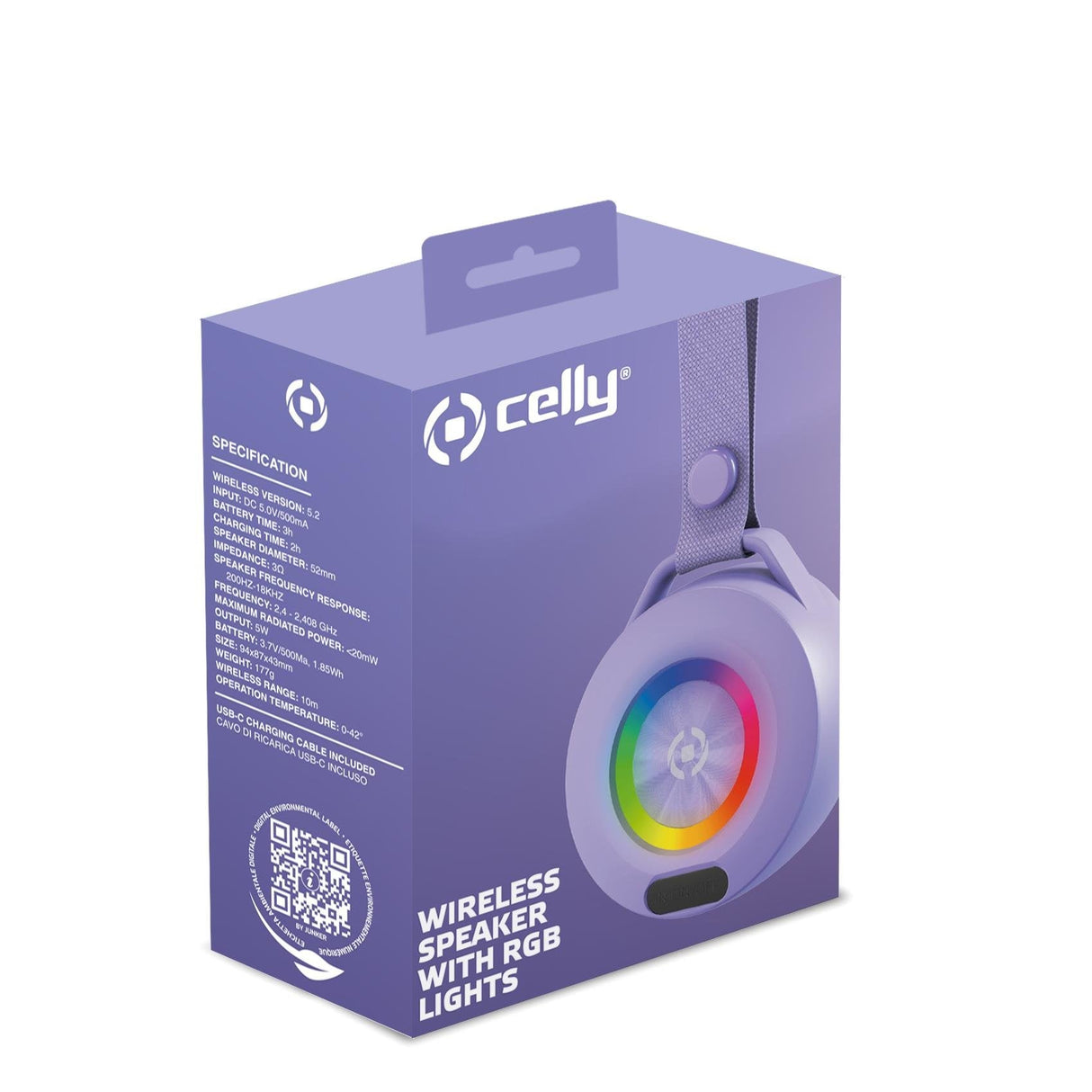EAN 8021735202004 - Celly LIGHTBEATVL altavoz portátil o de fiesta Altavoz monofónico portátil Violeta 5 W imagen 4