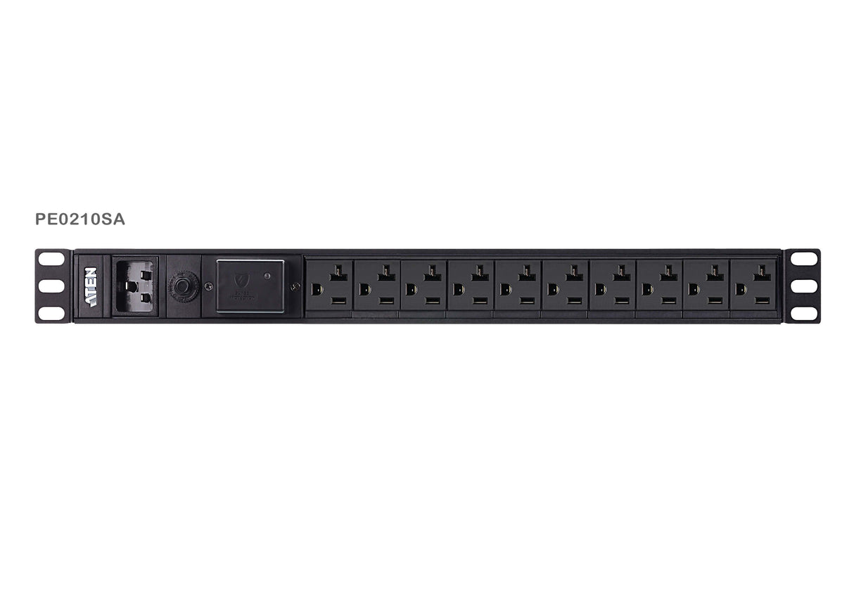EAN 4719264648373 - ATEN PE0210SG-AT-G unidad de distribución de energía (PDU) 10 salidas AC 1U Negro imagen 1