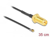 Delock Cable De Antena Rp-Sma Hembra Para Instalación A Mhf® 4l Lk Macho 1.37 35 Cm