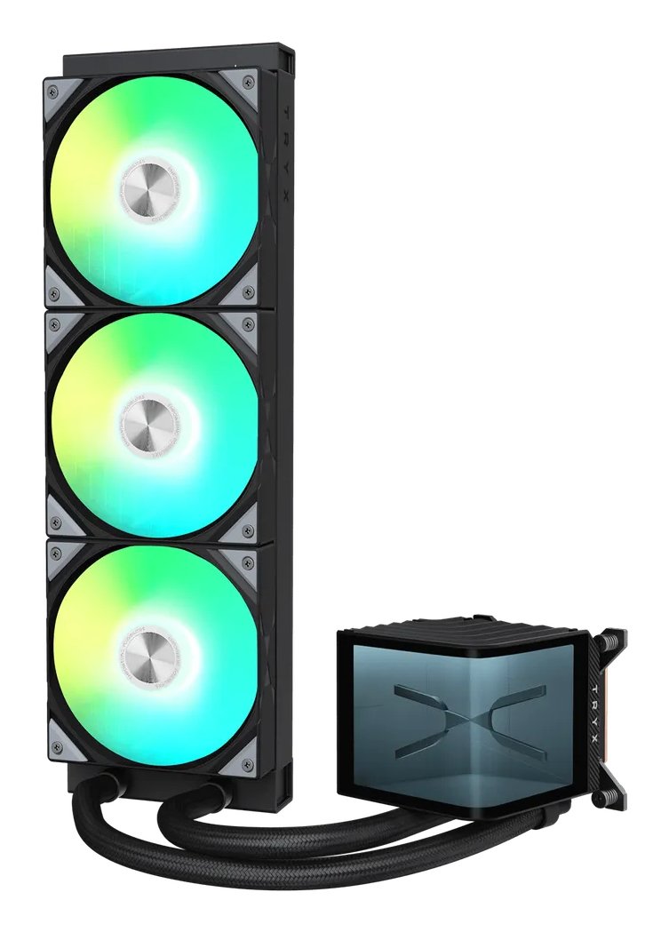 K Tryx Panorama 360 Argb Aio Wasserkühlung, 3d-Amoled-Display - 360mm, Schwarz