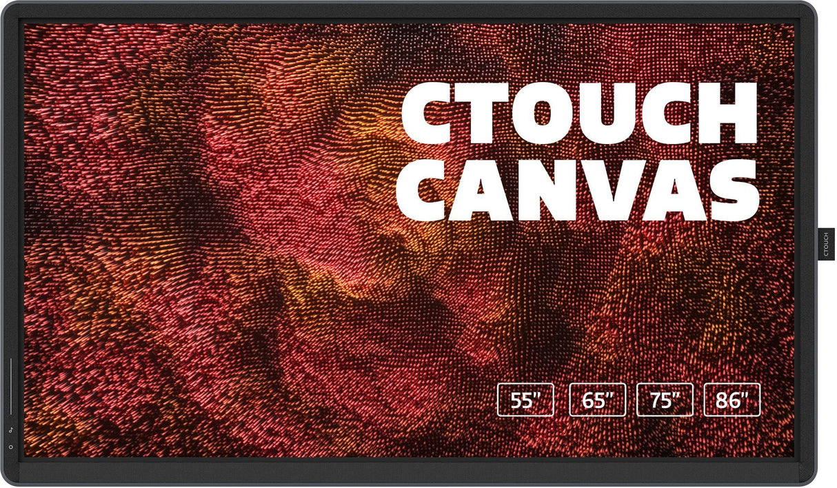 Ctouch Canvas Pizarra Blanca Interactiva 165,1 Cm (65") 3840 X 2160 Pixeles Pantalla Táctil Negro
