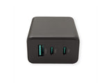 Value Usb Charger Mit Euro-Stecker, 3-Port (Typ-A, 2x Typ-C), 65w, Gan