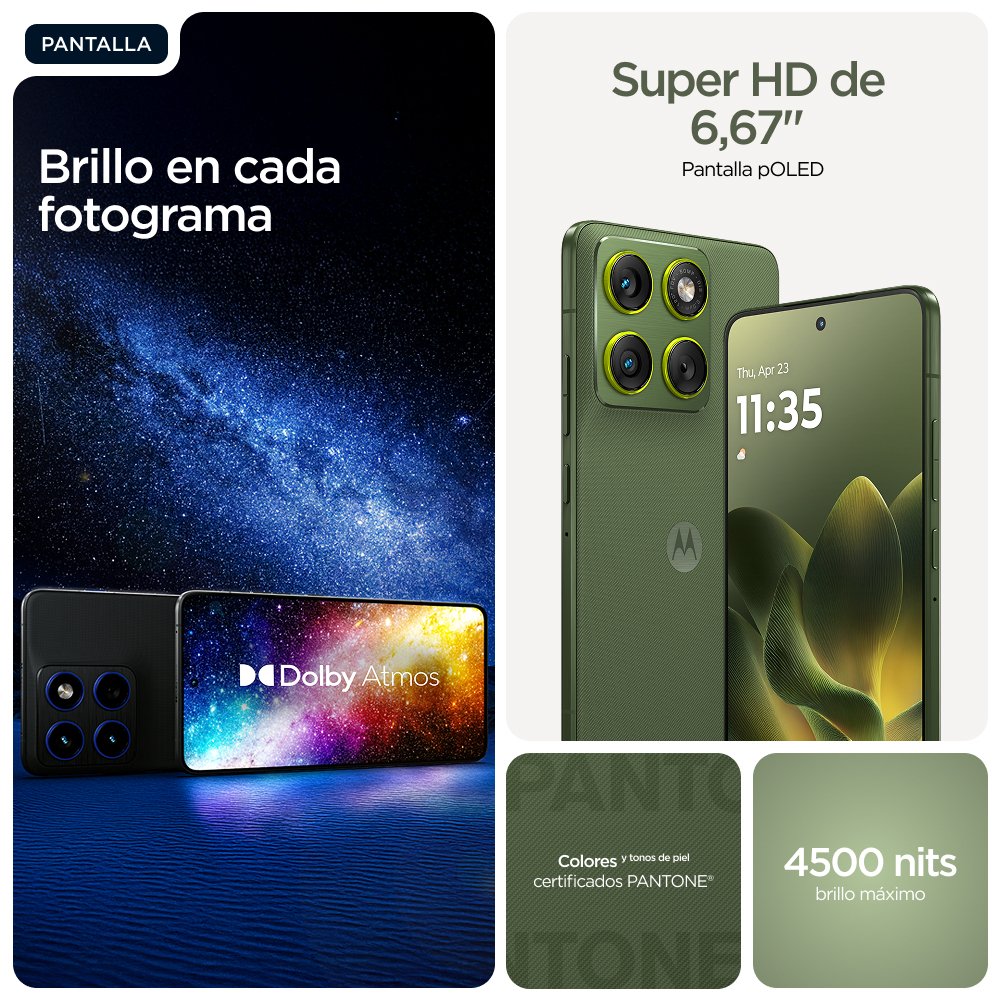 Smartphone Motorola Edge 70 17 Cm (6.7") Dual Sim Android 16.0 5g Usb Type-C 12 Gb 512 Gb 4800 Mah Green