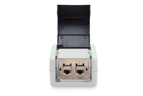 EAN 4016032464105 - Digitus DN-93844-OD-2 caja de tomacorriente RJ-45 Negro, Gris imagen 2