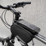 Wozinsky Wbb7bk Bolsa De Bicicleta Para Cuadro + Funda De Teléfono Desmontable Negro