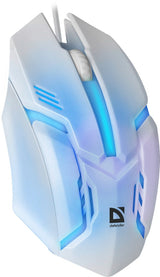 Raton Gaming Defender Cyber Mb-560l Blanco 7-Colores Luz De Fondo