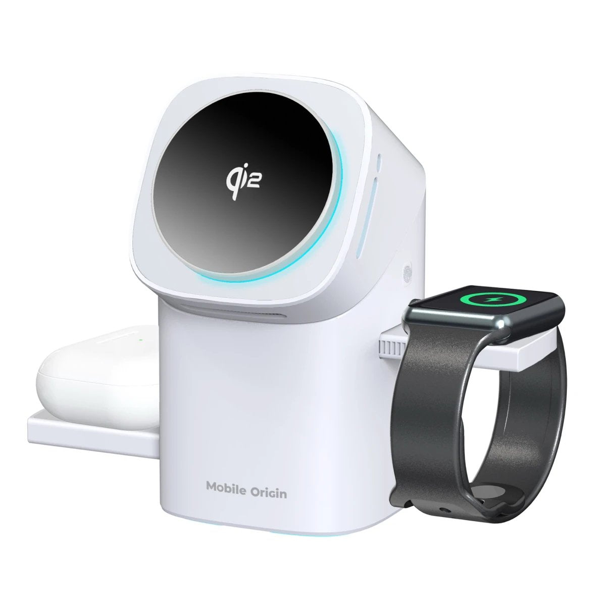 Mobile Origin 3in1 Wireless Qi2 Charging Station Pw11 White