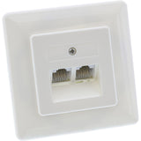 Placa De Pared Inline Isdn 2x Rj45 Hembra 2x 8 Puertos
