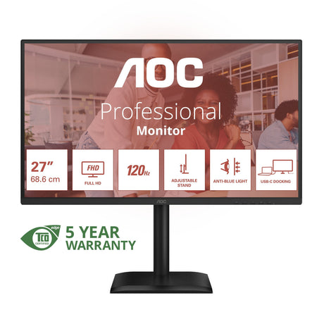 EAN 4038986182805 - AOC 27E4CV pantalla para PC 68,6 cm (27") 1920 x 1080 Pixeles Full HD LED Negro imagen 1
