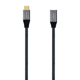 Aisens Cable Alargador Usb 3.1 Tipo-C 20gbps 5a 100w Usb Tipo-C Macho Usb Tipo-C Hembra 1m Gris