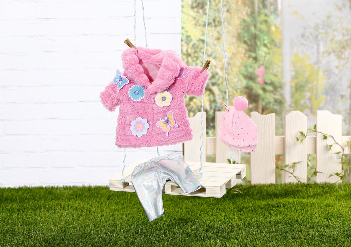 Baby Born Pink Coat Set 43cm Juego De Ropita Para Muñeca 833834