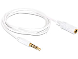 Delock Verlängerungscable Audio Klinke 3,5 Mm Stecker   Buchse 4 Pin 0,5 M