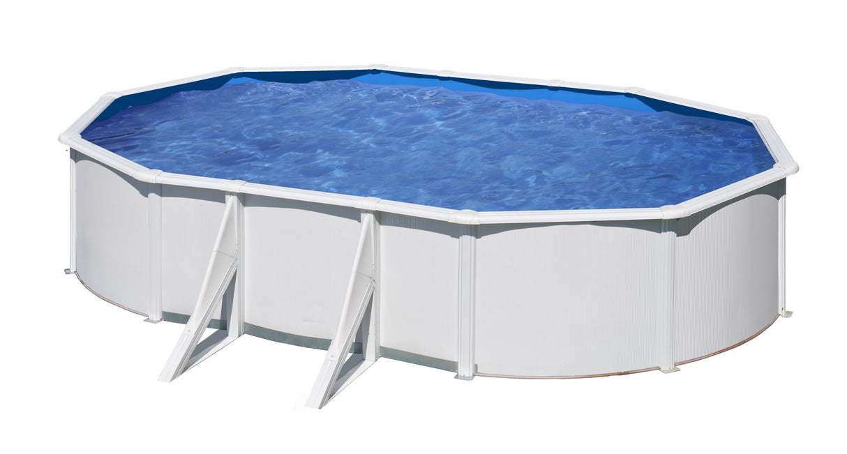 EAN 8412081231037 - Gre KIT500ECOB piscina sobre suelo Piscina con anillo hinchable Ovalada 14550 L Azul, Blanco imagen 11