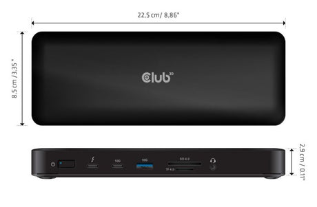 EAN 8719214473044 - CLUB3D CSV-1583 base para portátil y replicador de puertos Alámbrico Thunderbolt 4 Negro imagen 4