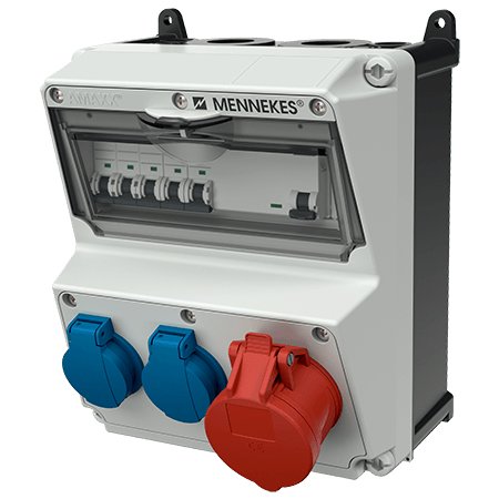 Mennekes Tomas De Corriente-Kombination 920009 Amaxx 1xcee 2xschuko 1fi 1ls 2ls