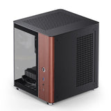 Jonsbo Tk-0 Pc Carcasa, Mini-Tower, Mini-Itx, Tempered Glass, Madera - Negro