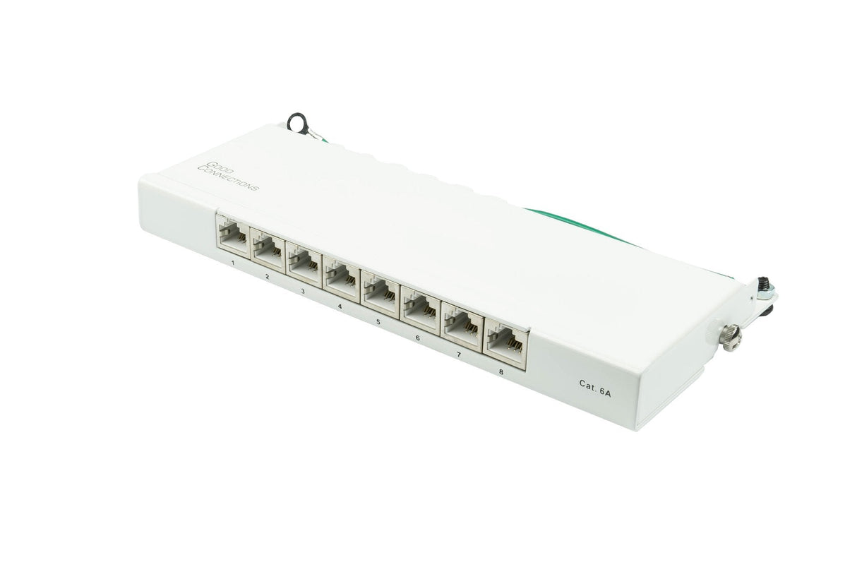 Good Connections Patchpanel Cat.6a 8-Port 0,5 He Reinweiss