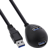 Inline® Usb 3.2 Cable Type A Macho A A Hembra + Power With Stand Black 3m