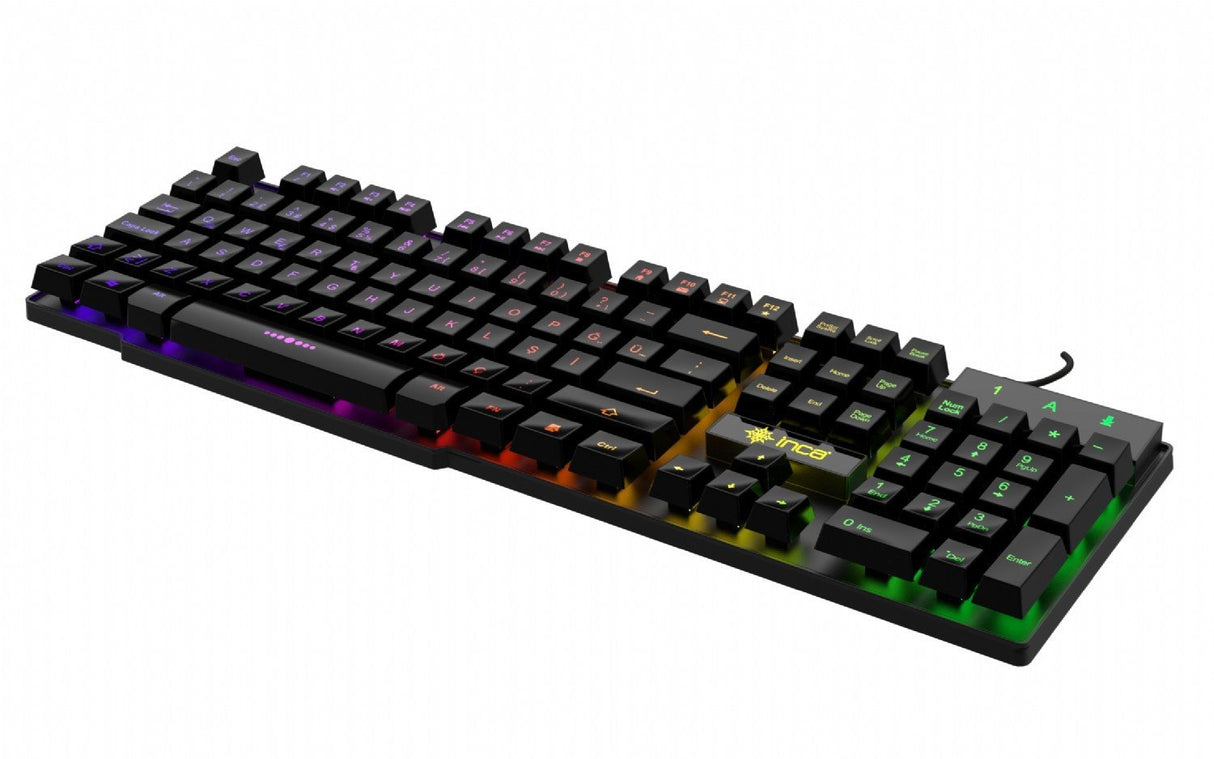 Inca Gaming Keyboard Ikg-446 Rainbow, Rgb, Diseño Alemán