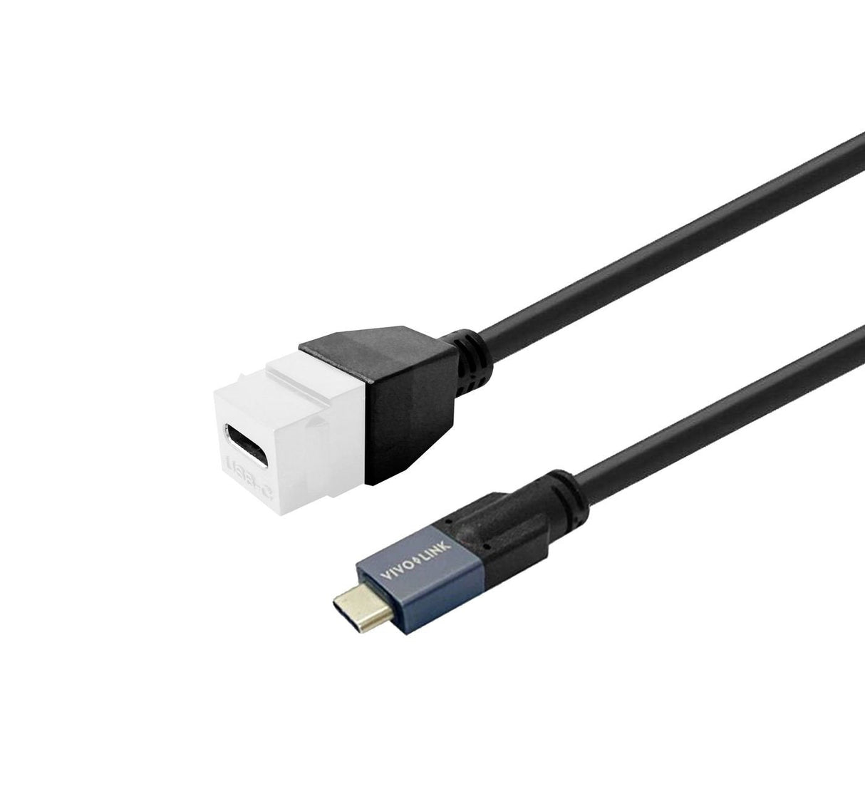 Keystone White Usb-C Female  To Usb-C Male