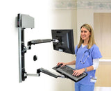 Ergotron Lx Wall Mount System Pared, Soporte De Pared Plateado/Negro, Pared, 13,4 Kg