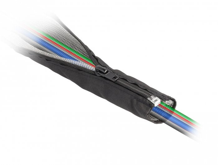 Delock Blindaje Emc Funda Trenzada Con Velcro  1 M X 16 Mm Negro