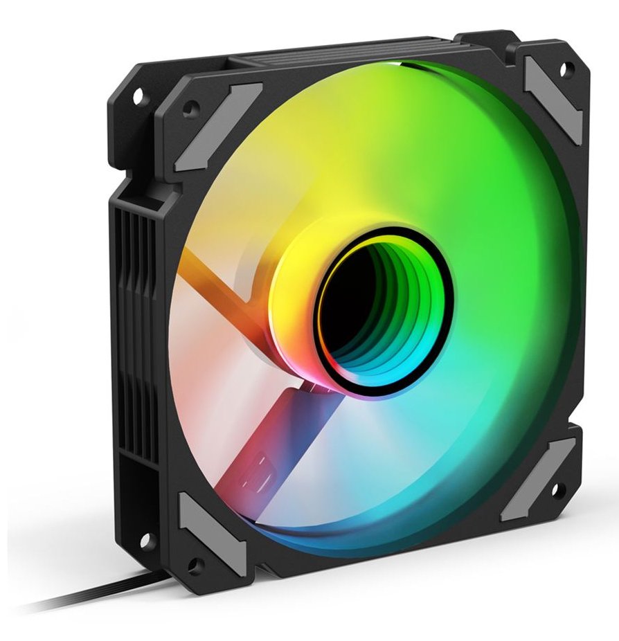 Ventilador Pc Sharkoon Shark Mirror Rgb Pwm Reverse Negro, 120 Mm 4044951042463
