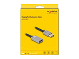 Delock Displayport Cable De Extensión 8k 60 Hz 1 M Gris Metall
