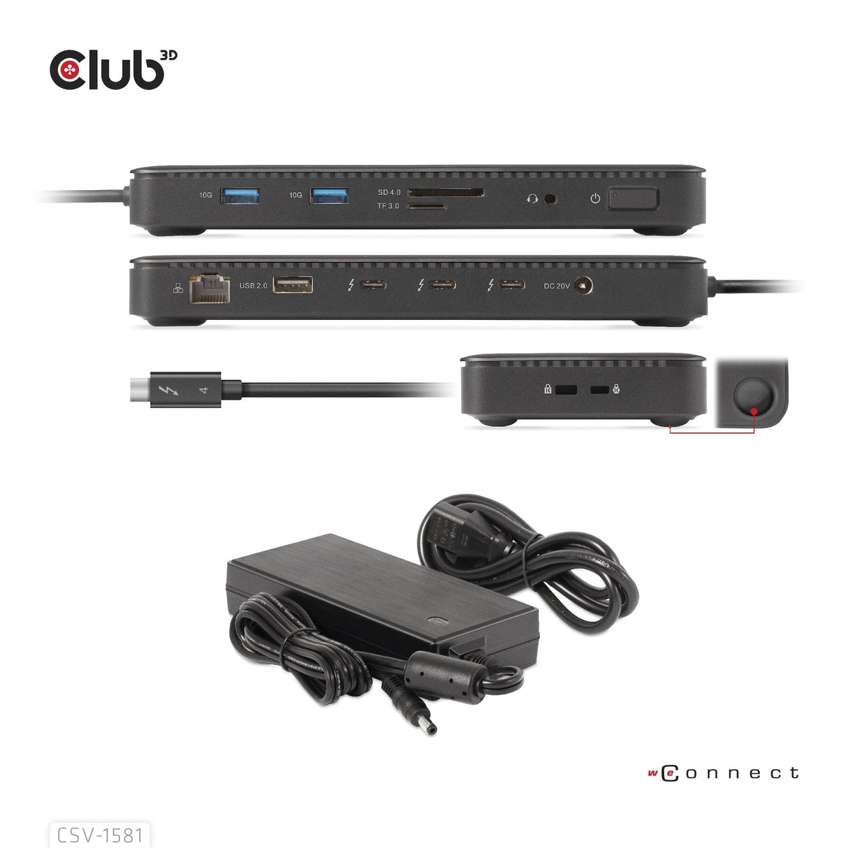 Club3d Thunderbolt4 11-In-1 Hub > 3xthunderbolt 3xusb M H Retail