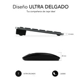 Teclado Y Ratón Inalámbrico Por Bluetooth Subblim Oco020 Combo Multidispositivo Compacto  Gris