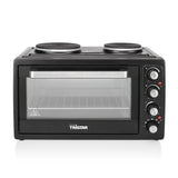 Mini Horno Con 2 Placas Eléctricas En La Parte Superior Tristar Ov-1443--38 L-3100 W-Función De Calor Del Ventilador-Negro