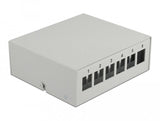 Delock Keystone Patchpanel 6 Port Grau
