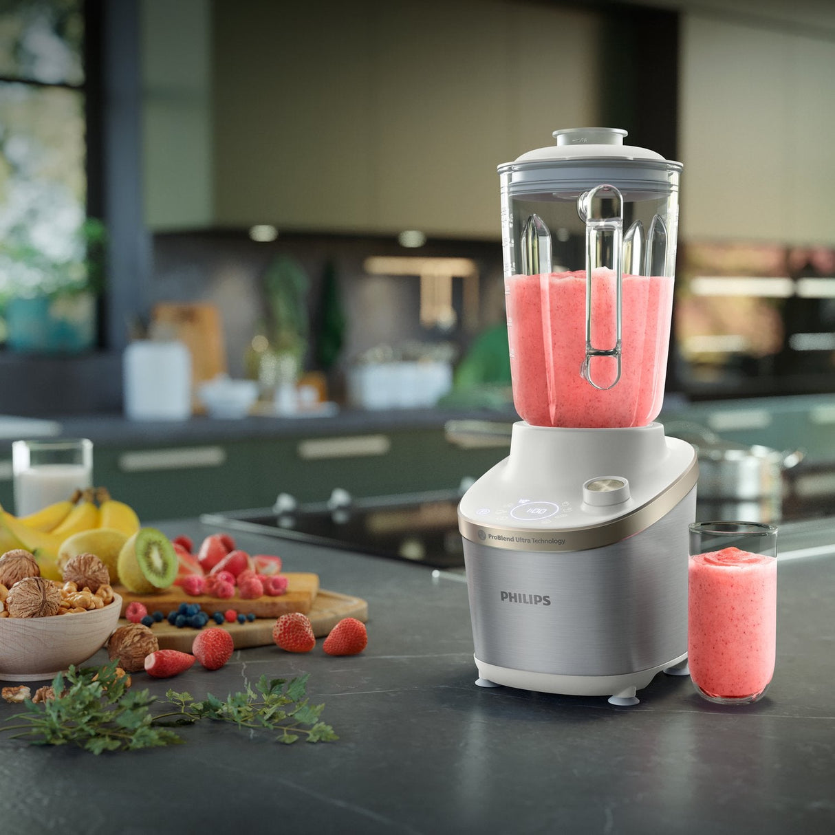 Batidora Philips Hr3760 01 Atlantic High Speed Blender, Metal White